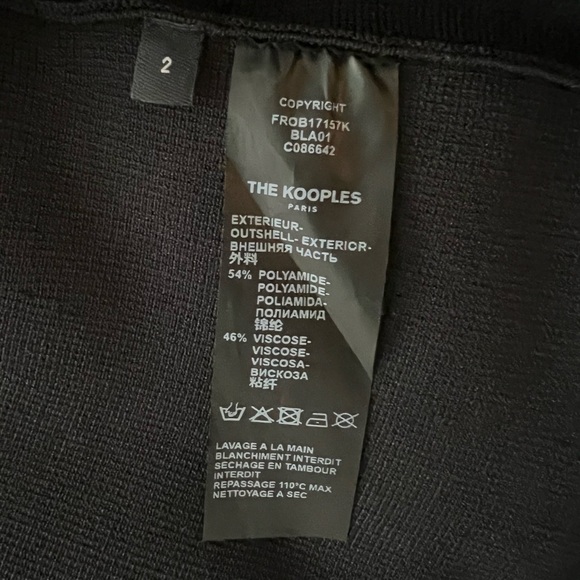 The Kooples Women’s Studded Knit Dress, Black with gold and silver studs -size 2 - Picture 11 of 11